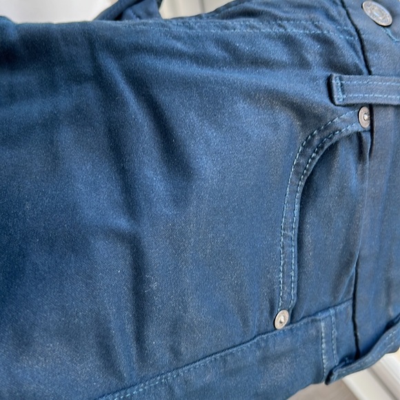 7 for all Mankind denim with a shiny coating in blue - Picture 6 of 6